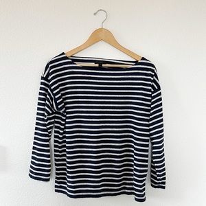 J. Crew navy striped top
